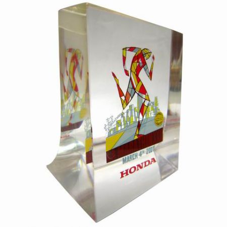 peso de papel acrílico impreso personalizado