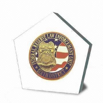 Pentagon Lucite Paperweight - Pentagon Lucite Paperweight