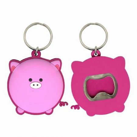 Otwieracz do butelek w kształcie świnki z PVC - Otwieracz do butelek w kształcie świnki z PVC