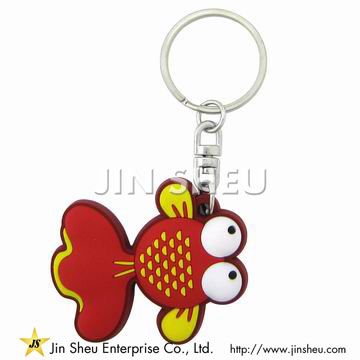 Mix colour Cartoon Rubber Keychain
