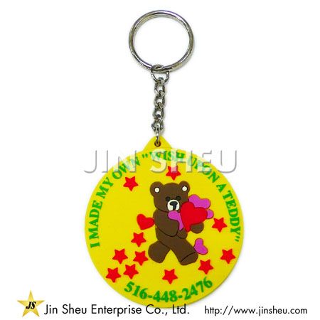 pvc rubber keychains for backpacks