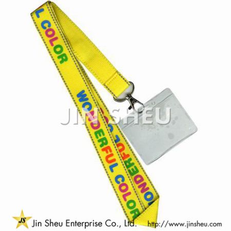 حاملات البطاقات مع حبال مطبوعة