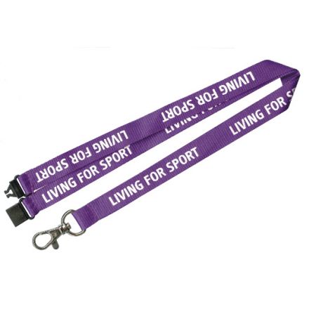 Dây đeo cổ bằng polyester phẳng tùy chỉnh - Dây đeo cổ tay cổ vải polyester in