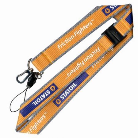 Dây đeo cổ phản quang dệt - Dây đeo chìa khóa có logo dệt phản quang