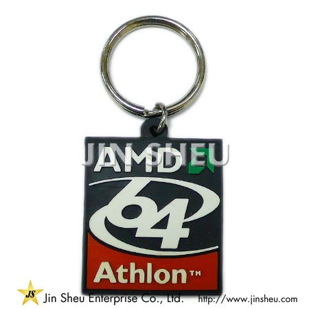 Firmaets logo gummipvc-nøgleringe - Gummipvc-nøgleringe