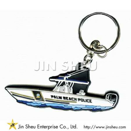 Porte-clés bateau en PVC personnalisé - Porte-clés souvenir sur mesure