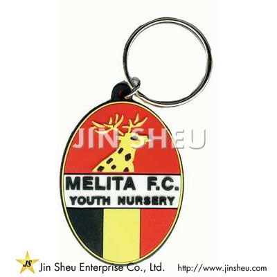 Gummisportsouvenirnøglering - Gummisouvenirnøglering