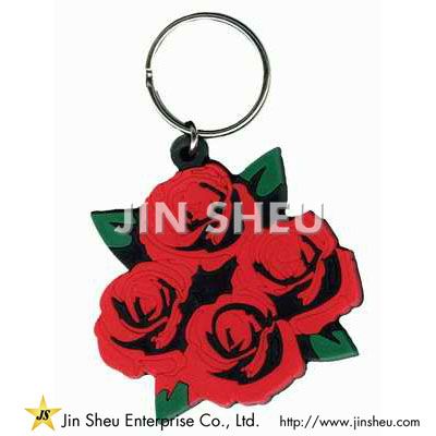 Red Rose Flower Keychain - Red Rose Flower Keychain