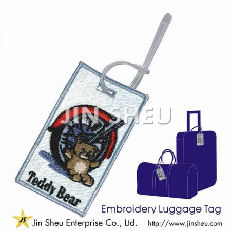 embroidered bag tags for military
