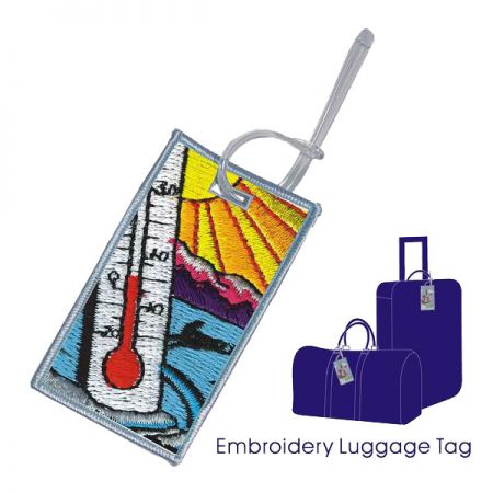 small embroidered bag tags