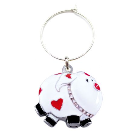 Encantos de copa de vino esmaltados - marcador personalizado para copa de vino