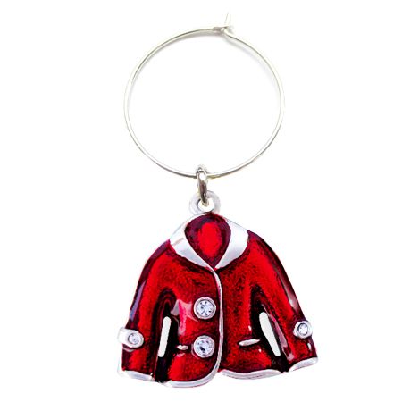 Marcador de copa de vino de esmalte metálico - encanto personalizable para copa de vino