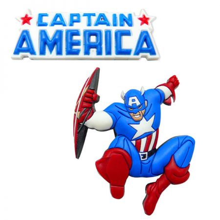 Encantos de zapato del Capitán Americano - Encantos de zapato del Capitán Americano