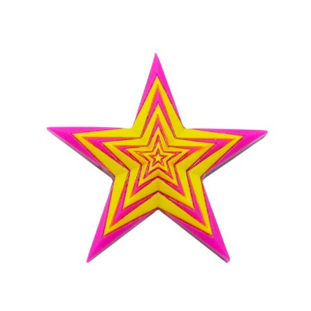 カスタムカラフルなPVCスターシューズチャーム