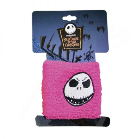 Fascia da polso in spugna di cotone a righe che assorbe l'umidità