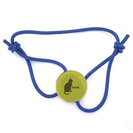 Pulseira de cordão ajustável com emblema personalizado