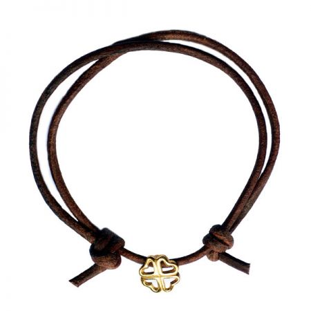 Bracelet en cuir ajustable avec cordon