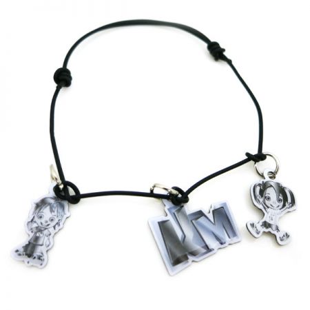 Bracelet en corde personnalisé avec breloques - Bracelet en corde personnalisé avec breloques
