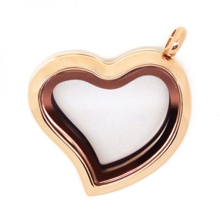 Zawieszka w kształcie serca z pływającymi charmsami - Zawieszka w kształcie serca z pływającymi charmsami