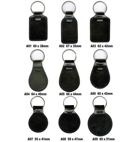 Open Design Leather Key Chain