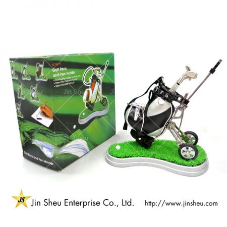 Miniatur-Golfbag und farbige Box