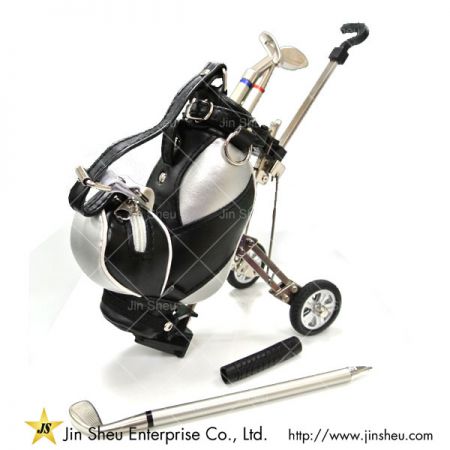 giỏ đựng bút mini hình túi golf có bánh xe