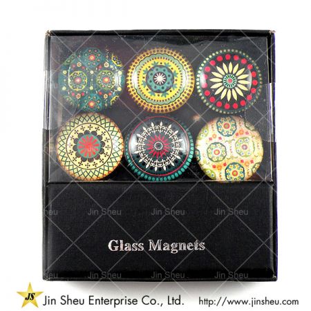 Magnesy marmurowe - Magnes na lodówkę ze szkła