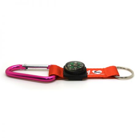 gancio lanyard con bussola da esterno e carabiner