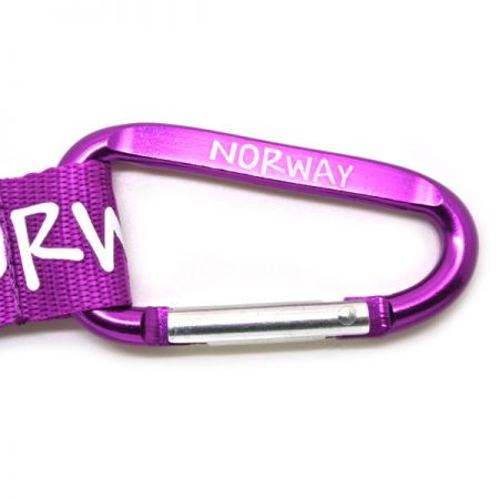 wholesale carabiner with strap and ring lanyard