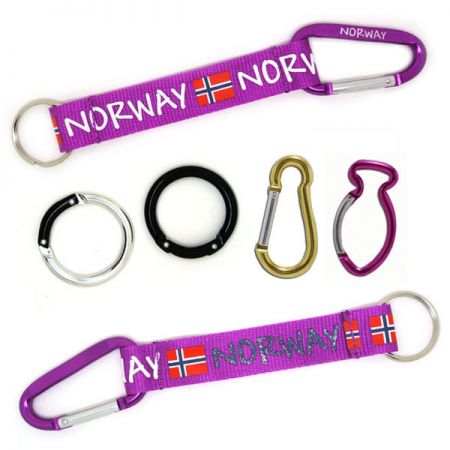 holesale carabiner with strap and ring