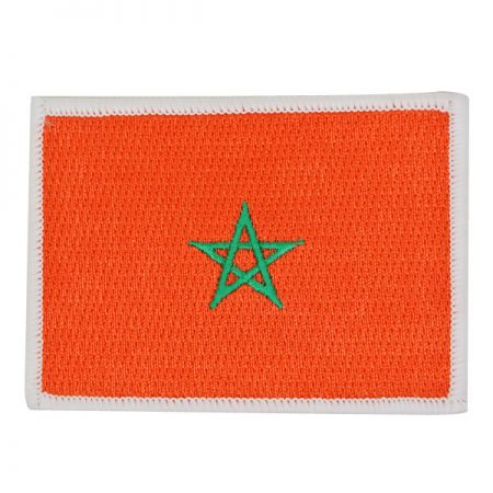 Insignia bordada de la bandera del país de Marruecos - Insignia bordada de la bandera del país de Marruecos