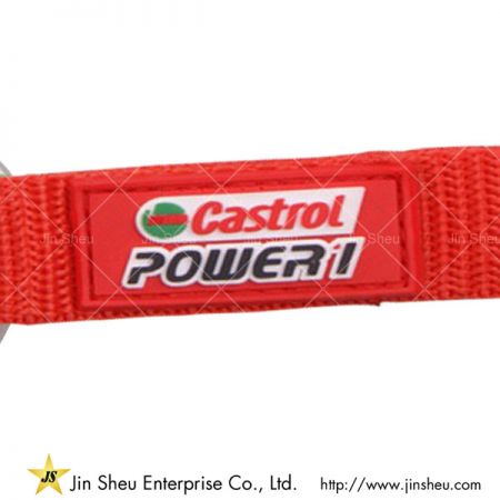 PVC gumi logó rövid karabiner nyakpánt