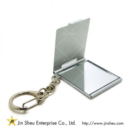promotional compact mirror keychain