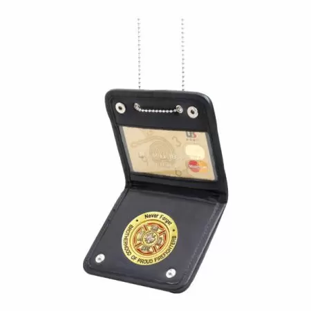 Ví huy hiệu kim loại - Ví đựng thẻ da