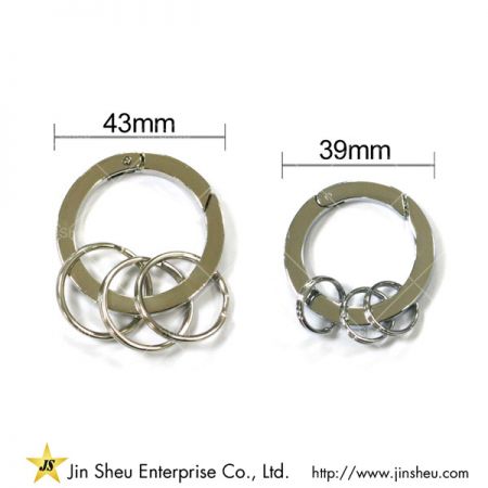 Runde Push-Gate-Schlüsselringe - Runde Push-Gate-Schlüsselringe