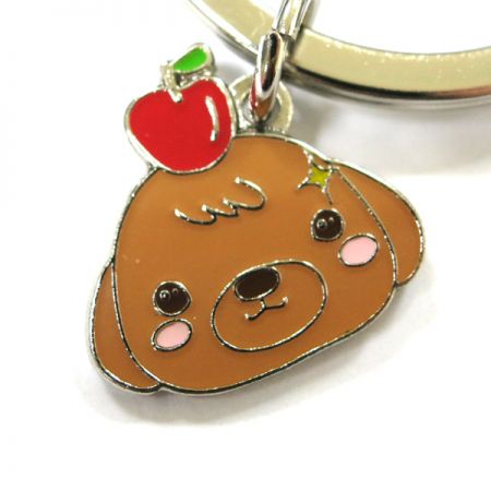 uroczy wzór breloczka na klucze w kształcie czekoladowego pudla
