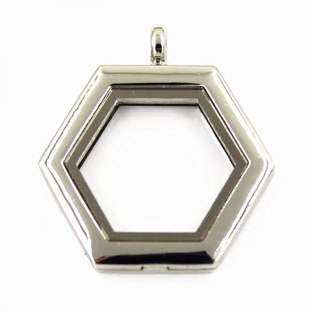 dây chuyền khóa kính với charm lơ lửng