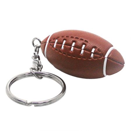 Porte-clés de football américain avec logo personnalisé - Porte-clés de football
