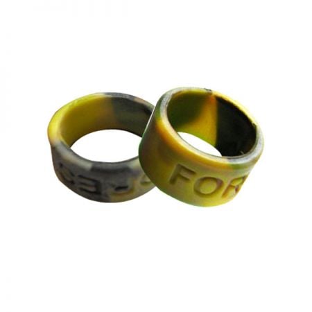 Mixed Color Camouflage Silicone Ring - personalised silicone rings uk