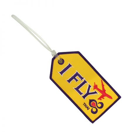 Etykieta bagażowa z haftem linii lotniczej