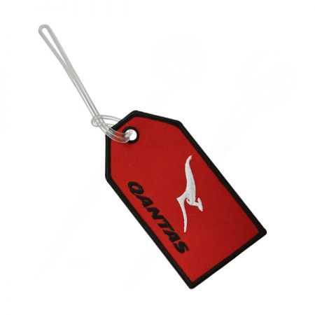 Qantas Airline Embroidered Baggage Tag