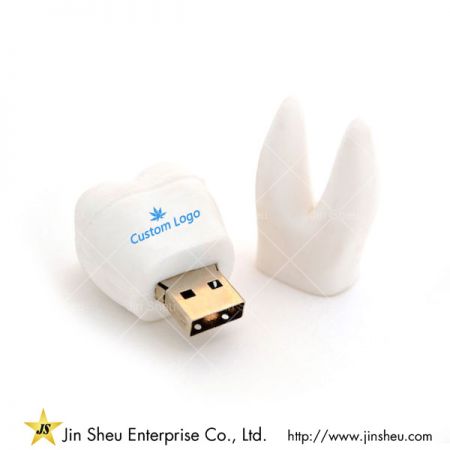 Chiavetta USB personalizzata a forma di dente con il tuo logo