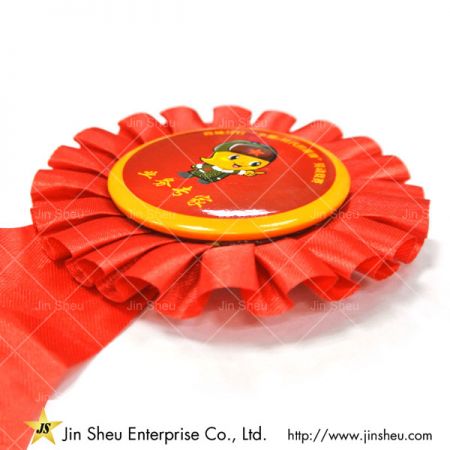 custom satin ribbon rosette badges