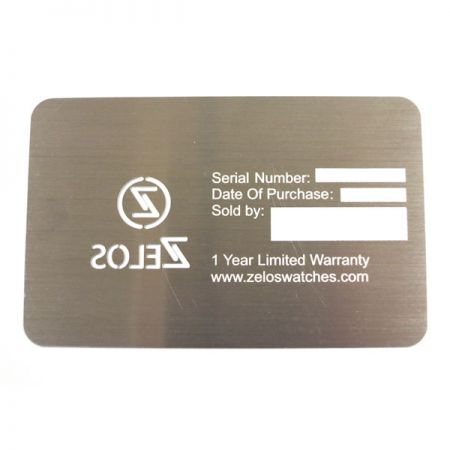 carta da visita in metallo effetto specchio