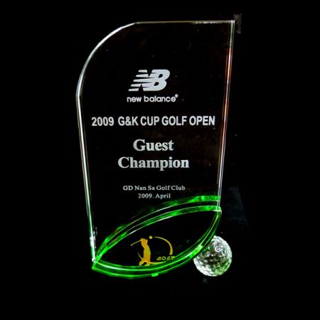 Custom Crystal Glass Sports Trophy