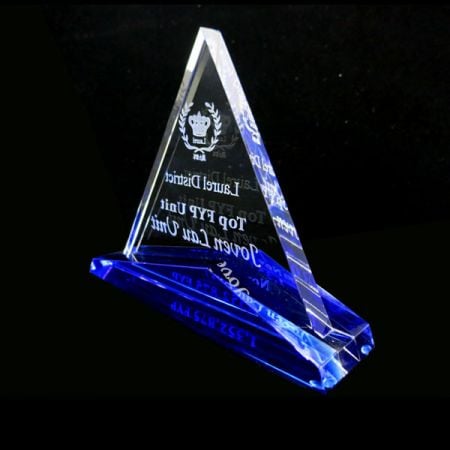 troféu de cristal personalizado