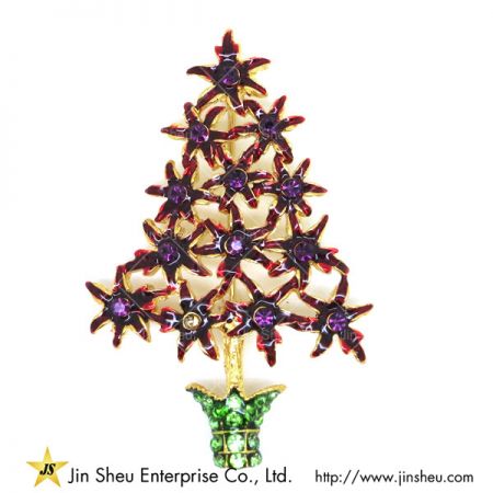 swarovski christmas tree pin - Christmas Tree Brooches