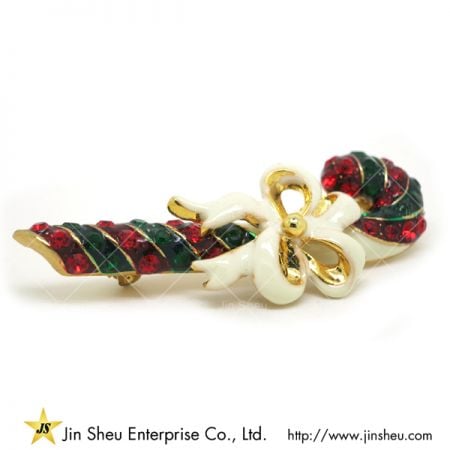 Candy Cane brooch pins