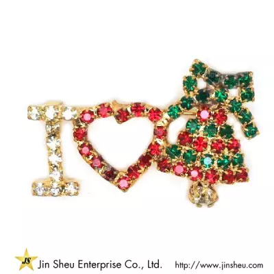 Tôi Yêu Cây Thông Giáng sinh Bằng đá Rhinestone - Băng đô cây thông Giáng sinh tùy chỉnh