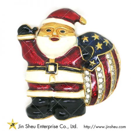 반짝이는 산타클로스 브로치